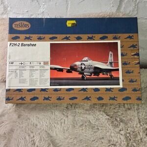 Testors F2H-2 Banshee 1:48 Scale Model Kit 7522 Navy Marine Decals Open Box